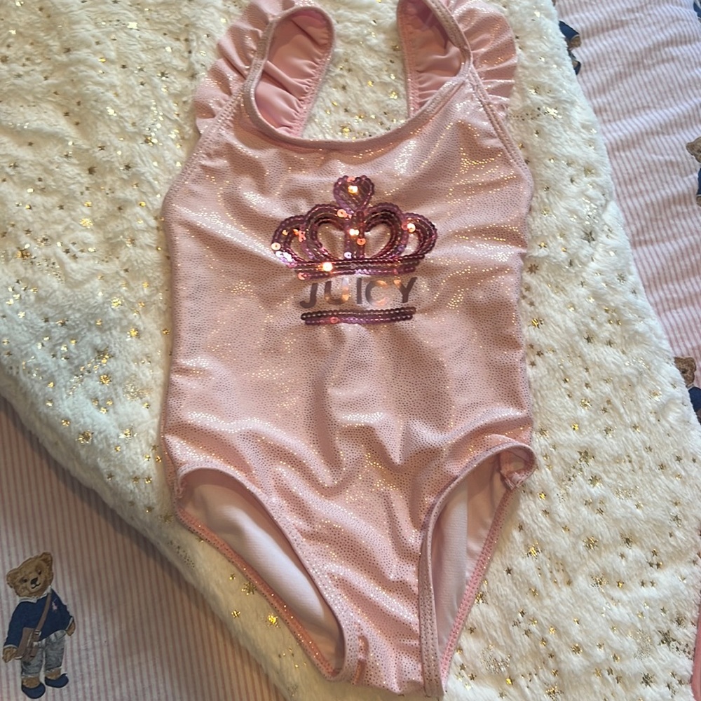 Worn once juicy couture, bathing suit, size4